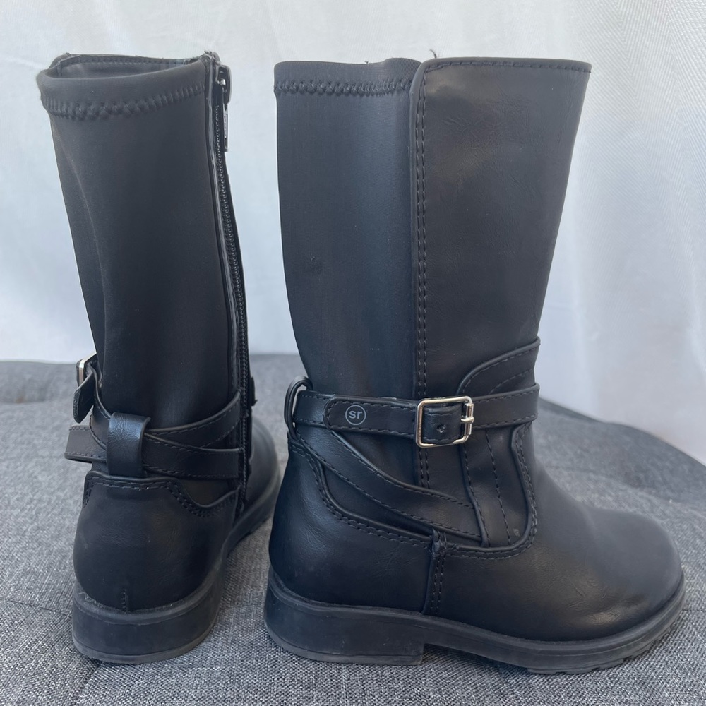 Stride rite toddler boots, color black, size 8m, EUC